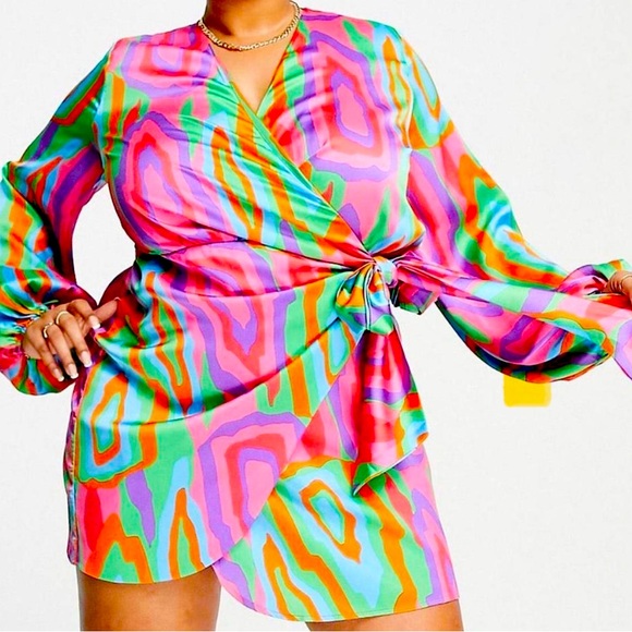 Never Fully Dressed Curve Wrap Dress - Picture 1 of 5